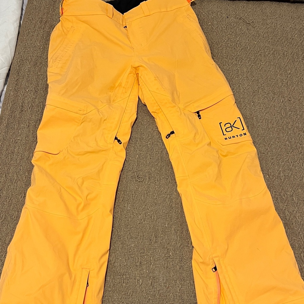 AK Burton orange Gore-Tex Snow pants